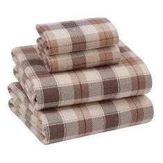 RUVANTI Lençóis de flanela Queen Size – Lençóis de cama escovados duplos 100% algodão, bolsos profundos, 40,6 cm, respirável e extra macio para todas as estações, quente e aconchegante, 4 peças,