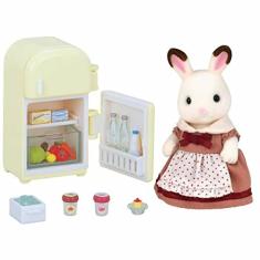 Mãe Coelho Chocolate e Geladeira Sylvanian Families