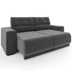 Sofá Mamflex Retrátil e Reclinável Taurus 3 Lugares 3080 em tecido Vel