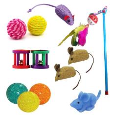 Kit 10 Brinquedos Para Gatos.