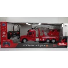 Caminhão De Bombeiro Controle Sem Fio Com Farol Som Do Motor - Futuro 