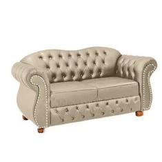 Sofá Chesterfield Merlo 2 lugares 1,80 Suede Bege / decoração, recepçã