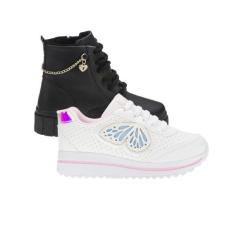 Tenis Escolar e Bota Feminina Infantil - KIT 2 PARES Tam 24 ao 34 - sa