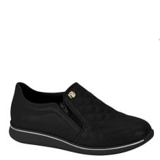 Tenis Feminino Slip On Ortopédico Com Ziper Modare 7358.224, Preto, 37