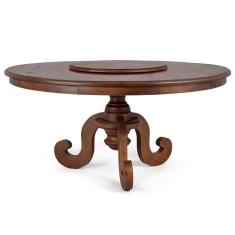Mesa de Jantar Redonda 8 Lugares 160cm Com Prato Giratório