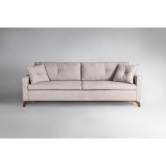 Sofa Viena 190 Pes Imbuia Sofani Bege