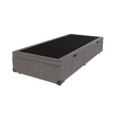 Base Box Baú Solteiro Cinza De Madeira 88cm Kazamix