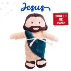 Boneco Jesus Cristo Maria Religioso Pano Pelúcia Infantil Menino Menin