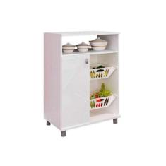 Balcão Multiuso Cozinha Fruteira FR2003 c/ 1 Porta Branco - Movelbento