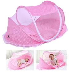 Berço Bebê Portátil Tenda Mosquiteiro Cama 3 Peças Menina - Lorben