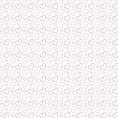 Papel Parede Corações Em Linhas Laranja E Lilás Autocolante