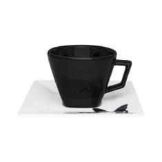 Xícara Chá 200ml Com Pires 11cm Quartier Tattoo Oxford