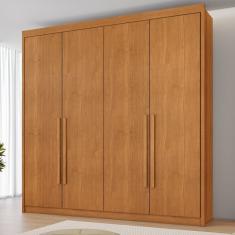 Guarda Roupa Casal 4 Portas 4 Gavetas Bergamo Cinamomo