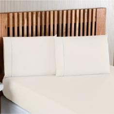 Jogo De Lençol Queen Percal 200 Fios 3 Peças - Palha