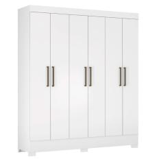Guarda Roupa 6 Portas E 2 Gavetas Verso Branco - Demóbile
