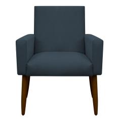 Poltrona Decorativa Nina Cadeira Escritório Recepção azul