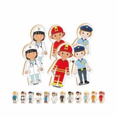 Jogo Da Memória - Profissões - Madeira - 2013 - Brincadeira De Criança