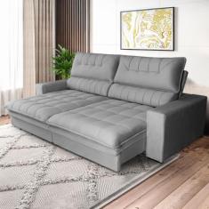 Sofá Retrátil e Reclinável 3 Lugares 210cm Gold Star - Hellen Estofado