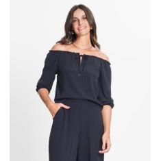 Blusa Feminina Ciganinha Rovitex Preto, P, Preto