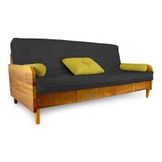 Sofá Cama Paris Acquablock Madeira Nobre Natural