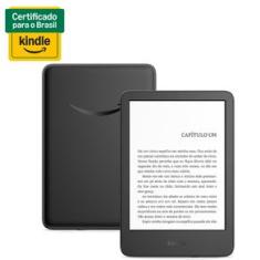 Kindle 16GB modelo2024, tela antirreflexo, troca de página rápida, luz ajustável e bateria longa duração, Cor Preto