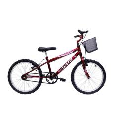 Bicicleta Aro 20 Bike Infantil Meninas fem com cesta Saidx-Feminino