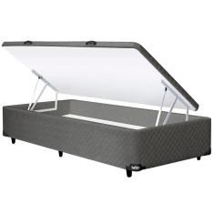 Base Box para Colchão de Solteiro Itaflex Universal com Baú 40,5x88x188 cm - Grafite Chumbo