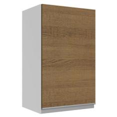 Armário De Cozinha Aéreo 100% MDF 40 cm 1 Porta Branco/Rustic Acordes 