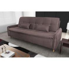 Sofá Cama Donna Suede Marrom B256 - Matrix - LM DECOR