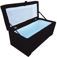 Puff Retangular Baú 80 Pé D Cama Solteiro Porta Brinquedos - Beatriz D