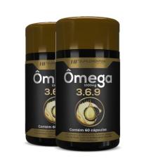 2x OMEGA 3 6 9 60CAPS PEIXE LINHAÇA BORRAGEM HF SUPLEMENTS - HF SUPLEM