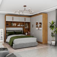 Guarda-Roupa Casal Modulado 4 Portas Hercules 4 Portas 4 Gavetas com E