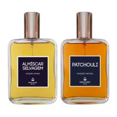Kit Perfume - Almíscar Selvagem + Patchouli Clássico 100ml - Essência 