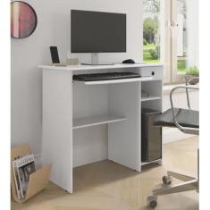 Escrivaninha / mesa de computador - branca 1 gaveta - viena