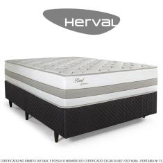 Cama Box Casal Herval Basel, 73x138x188 cm, Molas Ensacadas