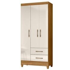 Guarda Roupa Solteiro Lima 3 Portas Freijó Off White - Moval - MOVAL M