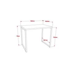 Conjunto Home Office 2 Peças Com 1 Escrivaninha E 1 Estante 5 Prateleiras Kuadra Compace Onix