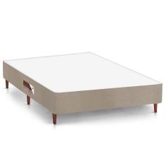 Base Box Para Colchão Casal Revolution 27x138x188 Cm Castor Bege Com Marrom