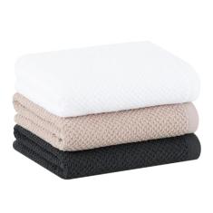 Buddemeyer Jogo de Toalhas Gourmet Quadriculado Pano de Copa Branco/Bege/Cinza 3 peças