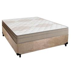 Cama Box Casal Suede + Colchão De Molas Ensacadas Portobel Ipanema - 1