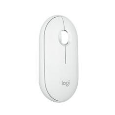 Mouse Sem Fio Logitech Pebble 2 M350s, USB Logi Bolt ou Bluetooth e Pilha Inclusa, com Clique Silencioso, Branco - 910-007047