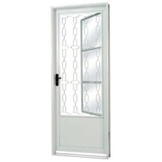 Porta em Aço MGM Sevilha Elo Vidro Mini Boreal 2,17mx85cm - Requadro 12cm Esquerda