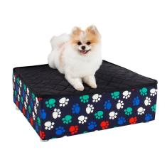 Cama Box Caminha Pet + Lençol Impermeável para Cachorros e Gatos Luxo Bf Colchões