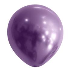 Balão Cromado Metalizado Violeta - 9 Polegadas - 25 Unidades