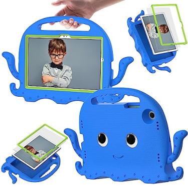 Imagem de QYiiD Capa infantil para Lenovo Tab K10 2021/M10 FHD Plus 10,3 polegadas (2020 2ª geração), capa leve de EVA à prova de choque com função de suporte para crianças para