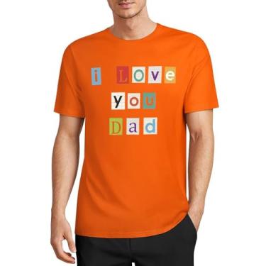 Imagem de CHAIKEN&CAPONE Camiseta para o pai, um presente para o dia dos pais, 5GG, gola drapeada, manga curta, algodão, Laranja médio, G