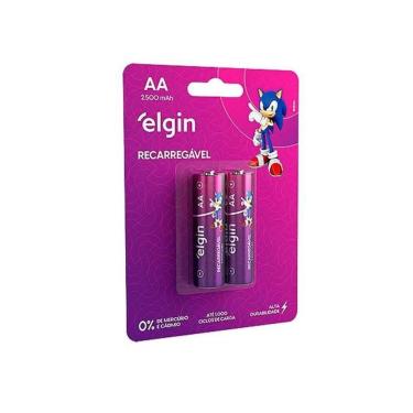 Imagem de Pilha Recarregável Aa Elgin 2700mah Cartela Com 02 Unidades - Pç / 2 [F108]