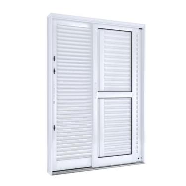Imagem de Porta Balcão de Aço 214 x 150 x 16 cm Flex 3 Folhas Esquerda Riobras P