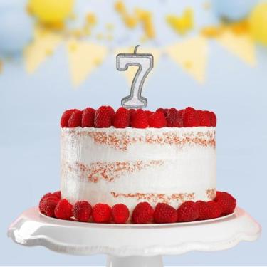 Imagem de Vela De Aniversário Número Branco E Prata Com 1 Un. - Tamarozzi