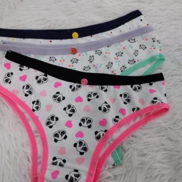 Imagem de Kit 3  Calcinhas Infantil Em Microfibira Estampada 030730 - Lut Linger